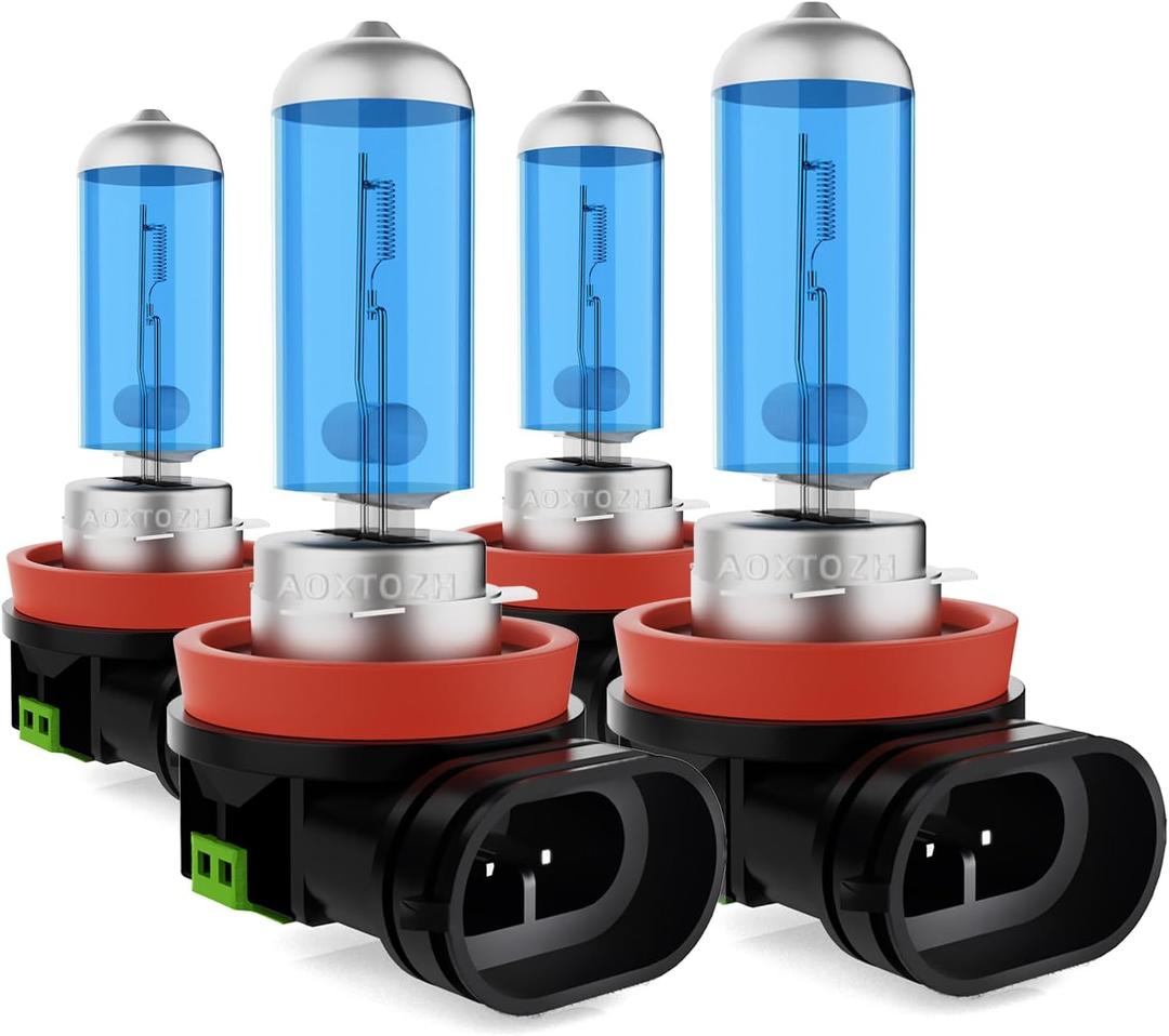 Headlight Bulbs Fit for 2007-2013 Volvo S80,H9 H11 High Low Beam Light Bulbs,Halogen Headlights,300% Brightness,Plug and Play,6000K White,4 Pcs