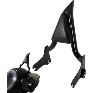 1997-2008 Detachable Backrest Sissy Bar for Harley Touring Road Glide Road King CVO Street Glide Electra Glide 97-08 Motorcycle Passenger Back Rest Pad (22" Tall Black)