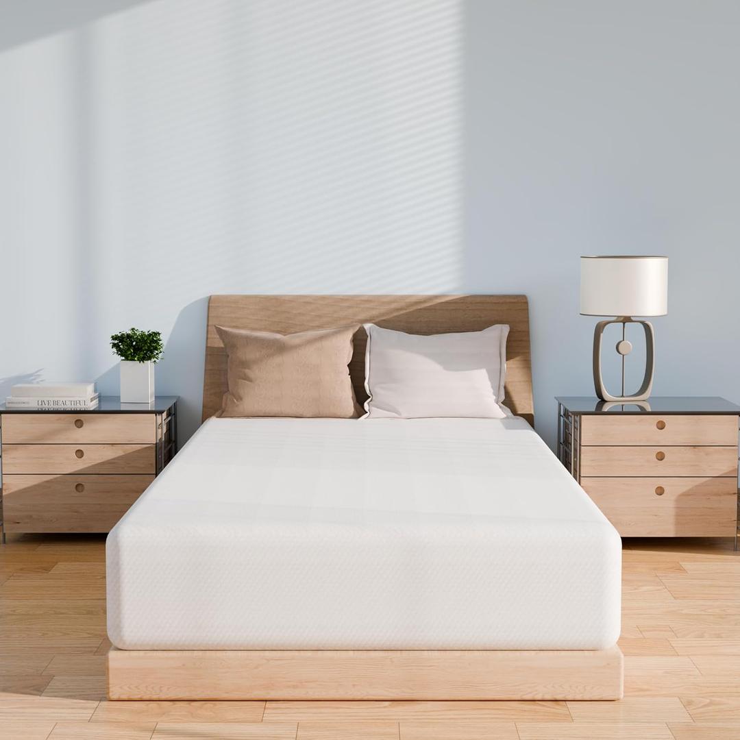 Twin Mattress, 10-inch for Kids Adults Gel Memory Foam [Premium Version] Medium-Firm, Twin Size Mattresses Bed in a Box, Fiberglass Free, Cooling Sleep & Pressure Relief, Certified Safe Foams & Fabric