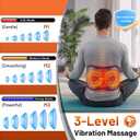 Red Light Therapy Belt for Body, Cordless Infrared Light Therapy Wrap with Vibration 660nm 850nm, Heating Light Therapy Wrap Belt for Back Shoulder Waist Muscle, Black