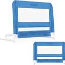 Dream On Me Mesh Security Bed Rail Toddler Safety Guard With Breathable Mesh, Reinforced Anchor System, Lightweight, Portable, Fits Adult Twin-Size Beds, Blue