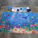 Under the Sea Party Decorations 98Pcs, Ocean Theme Birthday Party Supplies Include Backdrop Tablecloth Bubble Garlands Cake Topper Ocean Animals Balloons for Pool Beach Party Baby Shower (Ocean-01) 