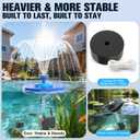 Large Pond Fountain,Floating Pool Fountain with LED Lights,Big Floating Water Fountain Pump,Pond Fountain Aerator with Anchor,Outdoor Pool Water Feature for Pond,Garden (Corded Electric)-Dark Blue