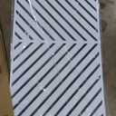 Elevens Metal Outdoor Privacy Screen, Freestanding Outdoor Divider Screen Decorative Privacy Fence Screen for for Balcony Patio,76'' H47'' W (White-Arrow)