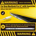 IBENZER Compatible with 2025 2024 M2 MacBook Pro 13 Inch Case 2025-2016 M1 A2338 A2289 A2251 A2159 A1989 A1706 A1708, Hardshell Case&Keyboard Cover&Screen Film for MacPro 13, Yellow, T13YW+2