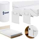 Single Bed Wedge Pillow Adjustable Mattress Gap Filler for Headboard Closes Gaps Up to 7 Inches Pillow Wedge for Sleeping or Backrest 6 x 8 x 39 White