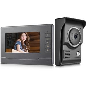 Video Intercom System, Wired 7 Inches Monitor Video doorphone Doorbell System, Video Door Phone HD Camera Kits Support Unlock, Monitoring, Dual-Way Intercom for Villa House, Office, Apartment