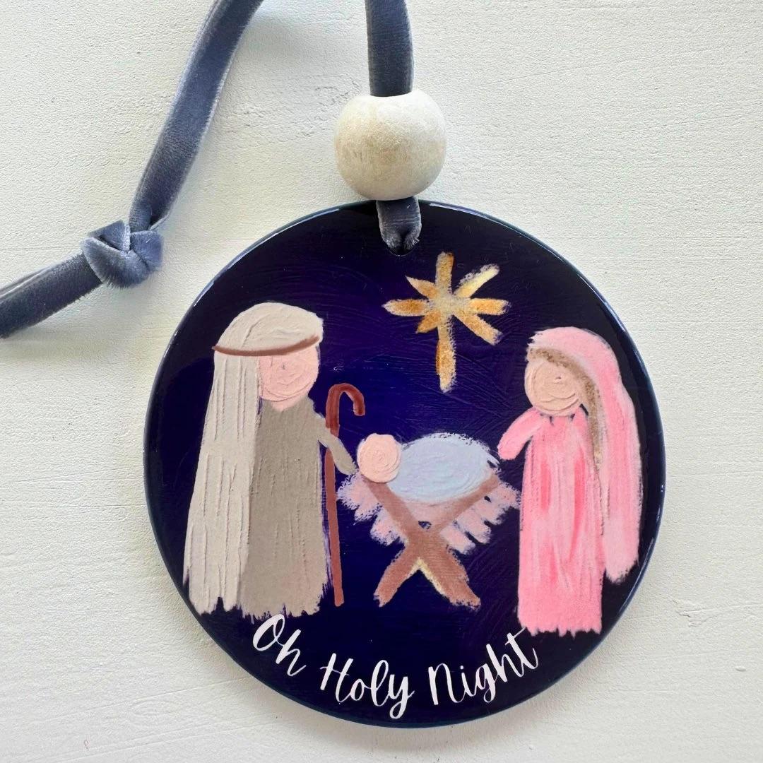 Christian Gifts: Nativity Scene Christmas Ornaments (Christian Christmas Decorations) | Religious Holiday Decor, Holy Family Ornament, Religious Gifts, Baptism Gift & Unique Faith Festival Gift Pack of 3