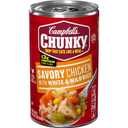 Campbell's Chunky Soup, Savory Chicken with White and Wild Rice Soup, 18.8 Oz Can 12 Pack 08MAY27