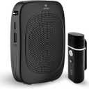 Bluetooth Voice Amplifier with Wireless Lavalier Lapel Microphone for Teachers, Portable Speaker Clip-On Microphone, Mini Megaphone PA System for Classroom/Yoga/Public Events C006