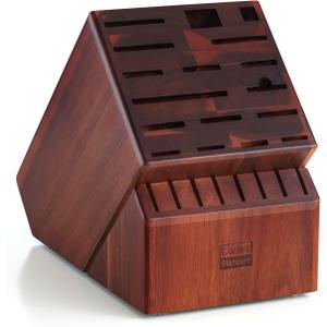 Cooks Standard Acacia wood Knife Block Holder without Knives, 25 Slot X-Large Universal Countertop Butcher Block Kitchen Knife Stand for Easy Kitchen Storage