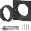 VIWINVELA Dryer Vent Hose Connector Kit - Dryer Vent Wall Plate - Dryer Duct Connector Wall Vent with Quick Connect & Disconnect Dryer Dock Connector (Dryer Vent Connector - Black)