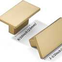 khtumeware 20 Pack Square Zinc Champagne Bronze Cabinet Knobs for Drawers and Cupboards-Screw-On,1-1/2 Inch Diameter,Warm Brass Finish,5/8 Inch Hole Center