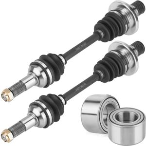 Youxmoto Rear Left/Right CV Axle & Wheel Bearing Kit Fit for Yamaha Grizzly 660 (YFM660) 2003 2004 2005 2006 2007 2008, 4340 Chromoly Steel CV Axle Drive Half Shaft