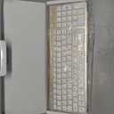 Wireless Keyboard and Mouse Ultra Slim Combo, TopMate 2.4G Silent Compact USB 2400DPI Mouse and Scissor Switch Keyboard Set with Cover, Batteries Included, for PC/Laptop/Windows/Mac - Gold White