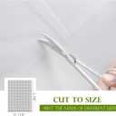 RYB HOME 2 Panels Garden Netting Size Adjustable Porch Screen Mesh Outdoor Curtains Lightweight Mosquito Curtains for Patio Gazebo Pool Hut Bug Netting, White, 59 inches Wide x 108 inches Long