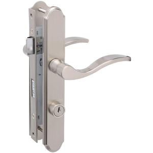 Wright Products - Serenade Mortise Keyed Lever Mount Latch with Deadbolt for Screen and Storm Doors, Satin Nickel (5.12 x 4.5 x 4.5)