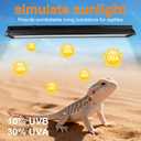 T5 UVB Light for Reptiles, 10.0 24W HO UVA UVB Reptile Light Fixture, 22 Inch Lamp Tube for Bearded Dragon Tortoise Lizards Reptiles and Amphibians