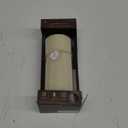 LumiPur Signature Natural Glow Flickering Flameless LED Wax Pillar Candle (3.5" x 9", Linen White)
