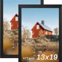 13x19 Picture Frame 2 Pack, Black Wall Gallery Frame for Posters