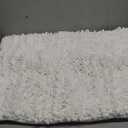 Yimobra Large Bathroom Rugs Non Slip Washable 36x24 Inch - Ultra Soft Absorbent Chenille Bath Mat, Quick Dry Shaggy Floor Carpet for Tub Shower, White Home Decor Accessories