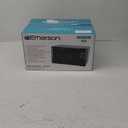 Emerson MW7302B Compact Countertop Microwave Oven with Touch Control, LED Display, 700W, 10 Power Levels, 6 Auto Menus, Glass Turntable and Child Safe Lock, 0.7 Cu., Ft. Black