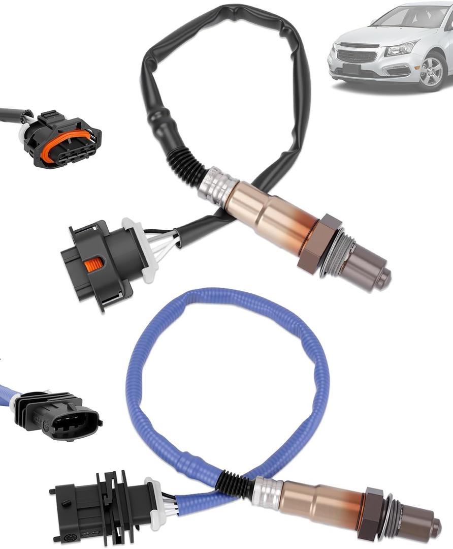 2PCS 234-4528 234-4529 Upstream & Downstream O2 Oxygen Sensor Compatible with Chevy Cruze 2011-2015, Sonic 2012-2020, Trax 2012-2020 1.4L L4 Engine