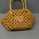 Wood Baskets Woven Hand-Held Wicker Cachepot For Flowers Pot Wicker Baskets Girl Storage Basket with Handle Wedding Home Decor