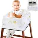 High Chair Cover for Baby Restaurant, Baby Highchair Covers for Restaurant Waterproof Washable Stain and Slip Resistant Portable for Children Outdoor Indoor Eating