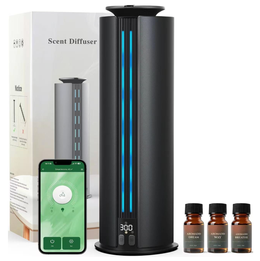 Aromadd 2026 Portable Waterless Diffuser, 1700 Sq Ft Hotel Collection Diffuser, 100ml Scent Air Machine for Home Cold Air Essential Oil Diffuser for Large Room Office, Quiet (Black)