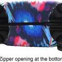 Elastic Travel Luggage Cover Travel Suitcase Protective Cover for Trunk Case Apply to 19''-32'' Suitcase Cover (Feather, M)