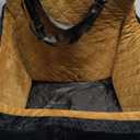 Dog Booster Car Seat for S/M Dogs Up to 35lbs,Soft 6in Elevated Cushion,Fits in Front/Back Seat,Fully Detachable and Washable,2 Storage Pockets & 3 Straps,Easy to Install (Black/Brown,Medium)