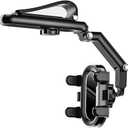 Sun Visor Phone Holder, Cell Phone Holder for Car Sun Visor Perfectly for iPhone, 360 Rotatable Rearview Phone Holder for Samsung & Other Cellphone, Car Accessories(Black)