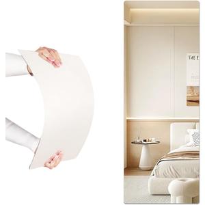 Acrylic Full Body Mirror - Self-Adhesive Shatterproof Wall Mirror, Ultra-Thin 0.06 Lightweight for Home Gym, Bedroom, Closet Door - Frameless Easy Install (1, Rectangle, 20" W x 57" L)
