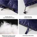 ShinHye Ultralight Adult Sleeping Bag 500g Premium Duck Down - Waterproof & Compressible 3-Season Camping/Backpacking 40-59 with Compression Sack
