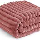 Bedsure Brick Dust Fleece Throw Blanket for Couch - GentleSoft Cozy Soft Blankets for Women, Cute Small Throws for Girls, 50x60 Inches