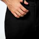 JMIERR Mens Chino Pants Casual Stretch Golf Pants Waist Tapered Trousers Lightweight Comfy Pants with Zipper Pockets (Black, M)