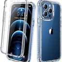 Miracase Designed for iPhone 12 Pro Max Case, Full Body Rugged Case with Built-in Touch Sensitive Anti-Scratch Screen Protector, Soft TPU Case Compatible with iPhone 12 Pro Max 6.7", Clear