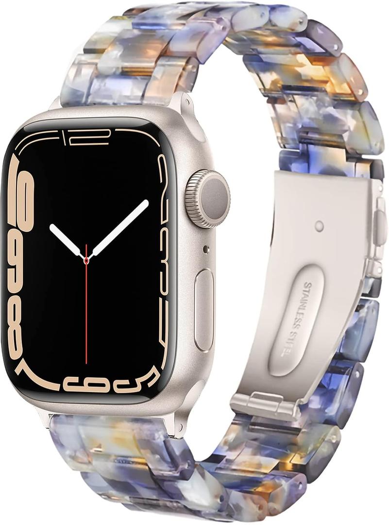Light House Apple Watch Bands-Fashion Lightweight Resin iWatch Bands for Women Men 38mm/40mm/41mm/42mm(Series 11 10), 49mm/46mm/45mm/44mm/42mm(S 3 2 1), Compatible with Apple Watch Series 11 SE 10 9 8 7 6 5 4 3 Ultra