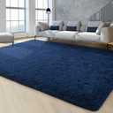 FlyDOIT 9x12 Feet Large Area Rugs for Living Room, Navy Blue Shaggy Rug Fluffy Throw Carpets, Ultra Soft Plush Modern Indoor Fuzzy Rugs for Bedroom Girls Kids Nursery Room Dorm Home Decor