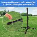 Baseball Tee For Kids, Easy Adjustable Batting Tee From 20.85 to 31.30 Inches. Foldable and Stable Baseball Tees for Hitting with Portable Bag. Softball Tee for Children Aged 3-10 Baseball Training.