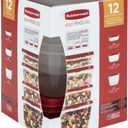 Rubbermaid Set of 12 Easy Find Vented Lids Food Storage Containers