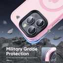 2 x Compatible with iPhone 16 Pro max Bumper case Fits MagSafe 10FT Drop Resistant Matte Skin Feeling Shockproof Back Cover Fits iPhone 16 Pro max Phone Cases 6.9", Light Pink