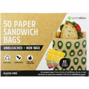 Lunchskins Avocado Paper Sandwich Bags - 50 Count per pack
