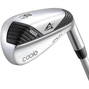 COOLO Golf Driving Iron for Average Golfers, More Control Off The Tee, Individual 1/2/3/4 Utility Iron, Men Right & Left, Handed Configuration: 2 Iron, 17°, LH