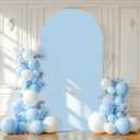 6FT Blue Arch Backdrop Cover Spandex Fitted Arch Covers Stretchy Backdrop Round Top Chiara Backdrop for Birthday Party Baby Shower Ceremony Banquet Decoration