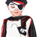 Bencailor 6 Pcs Pirate Costume Kids Toddler Boy Pirate Costume Accessories for Halloween Dress up Themed Party Girls Cosplay