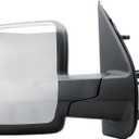 Passenger Right Side Door Mirror Power and Heated Glass Chrome Back Cover Manual Folding for Nissan NV1500 NV2500 NV3500 from 2012 to 2021