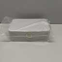 Vlando Jewelry Boxes for Women,2 Layers Jewelry Box with Lock,Birthday Gifts for Women Girls,Jewelry Organizers for Earrings Necklace,Rings Storage Grey