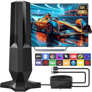 2025 TV Antenna for Local Channels,Antennas for Smart TV 1500 Miles Range Support 4K 1080p TVs-Smart HD Antennas with 30ft Coax Cable